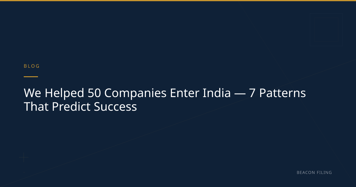 India Market Entry Success Patterns | Beacon Filing | Beacon Filing