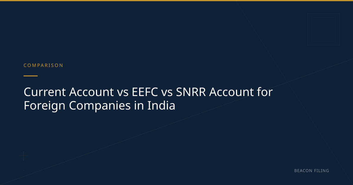 Current Account vs EEFC vs SNRR — India Banking | Beacon Filing