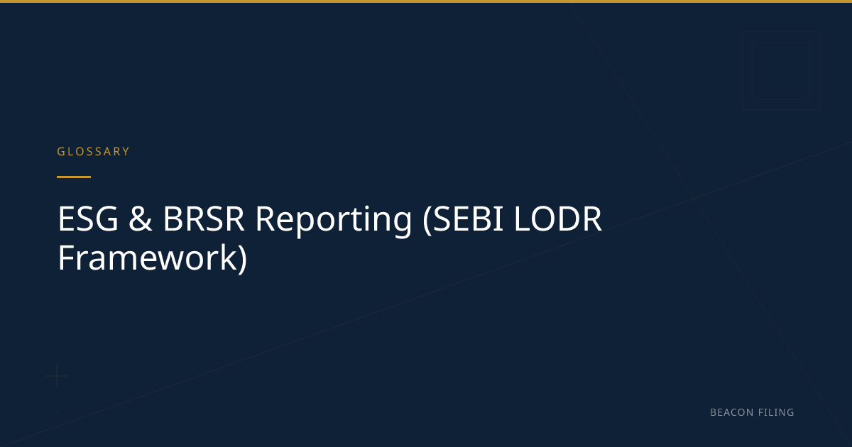 BRSR & ESG Reporting India — SEBI Compliance Guide | Beacon Filing