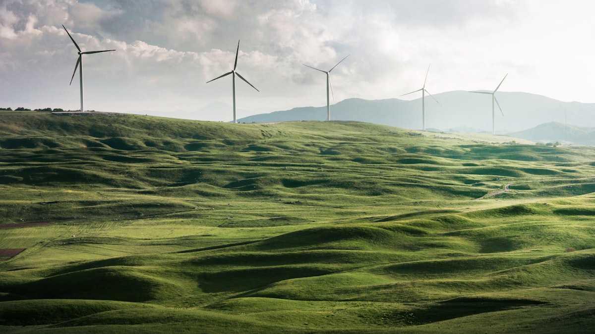 Wind turbines generating clean energy